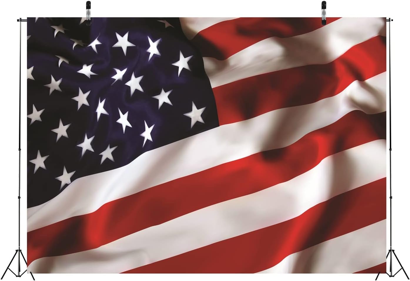 BELECO Fabric American Flag Backdrop Stars and Stripes US Flag ...