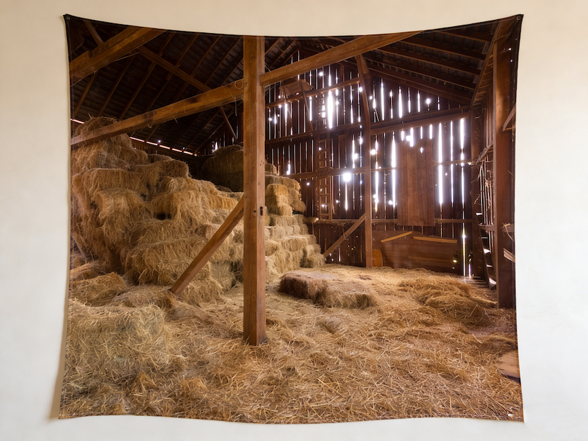 BELECO Fabric Western Farm Barn Nativity Backdrop Interior Old Barn ...